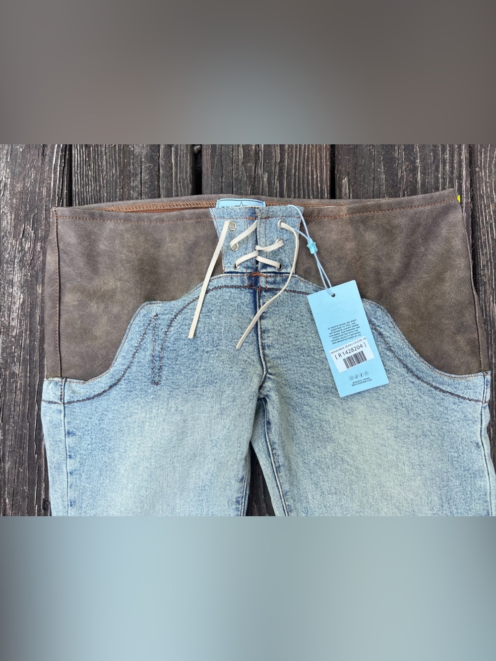 Revice Women’s Headliner Jolene Low-rise Lace-Up Front Jeans, Sexy Western|Sz:28 - Picture 2 of 16